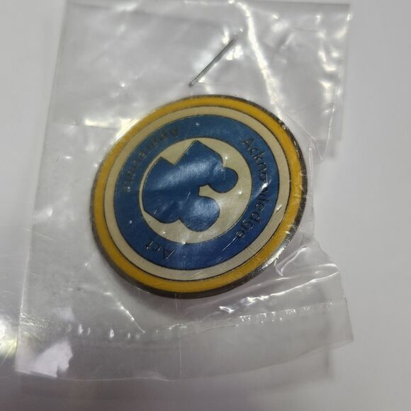 Walmart Silver Tone Blue Yellow Enamel Acknowledge Act Appreciate Pin - Picture 9 of 10